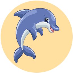 Grafika grupy przedstawia delfinka