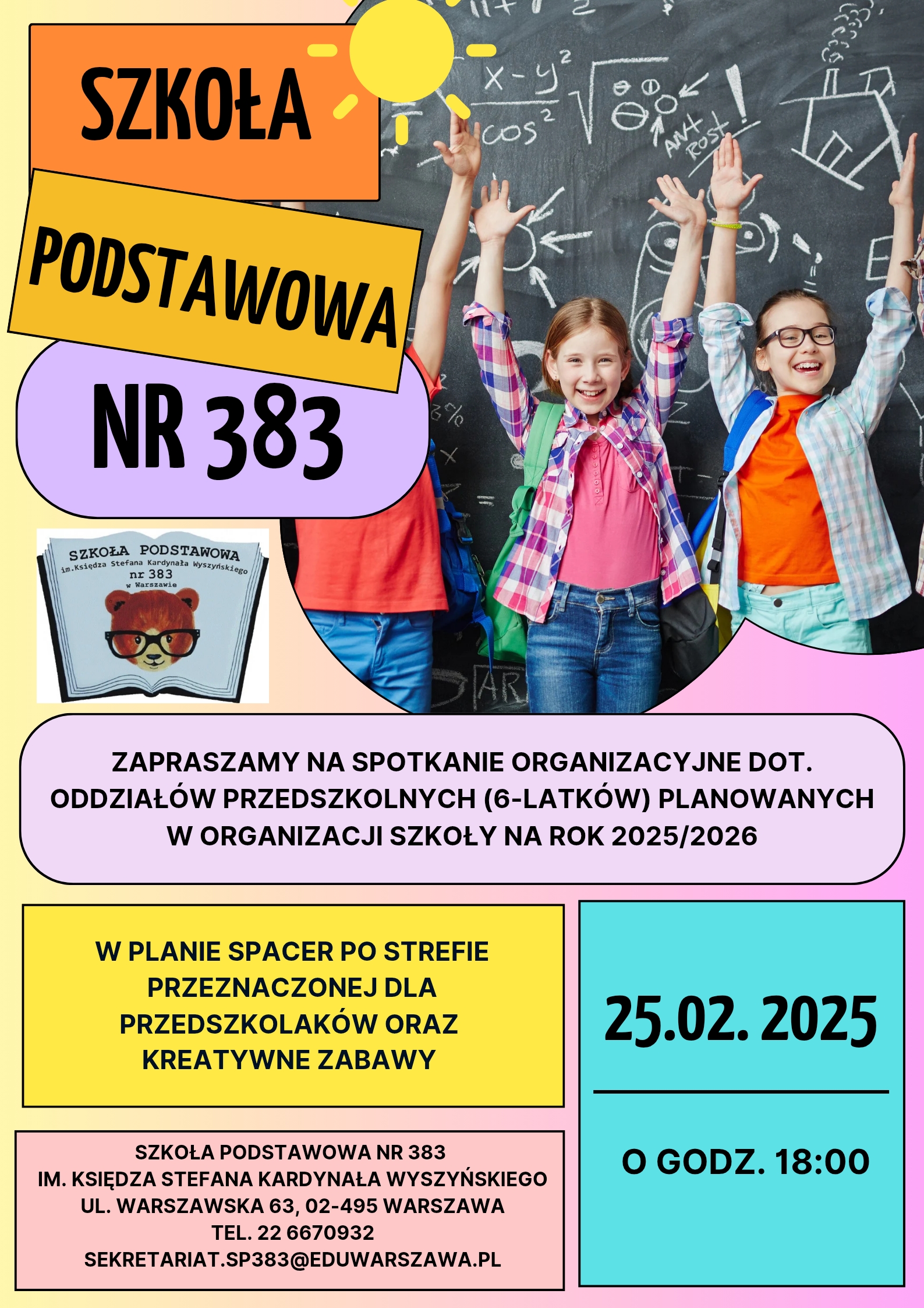 Zaproszenie na spotkanie organizacyjne SP 383