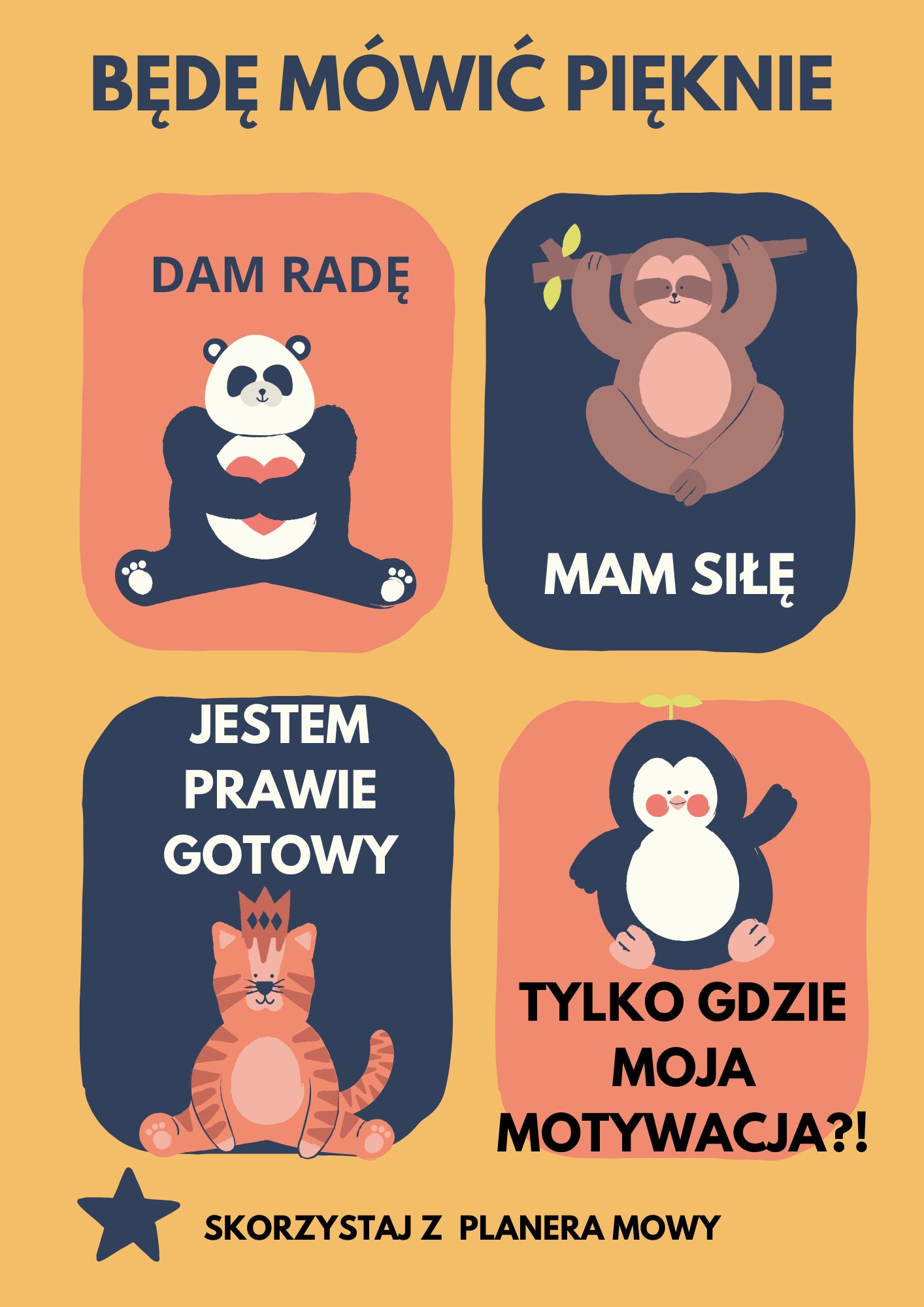 Plakat motywacyjny - piękna wymowa