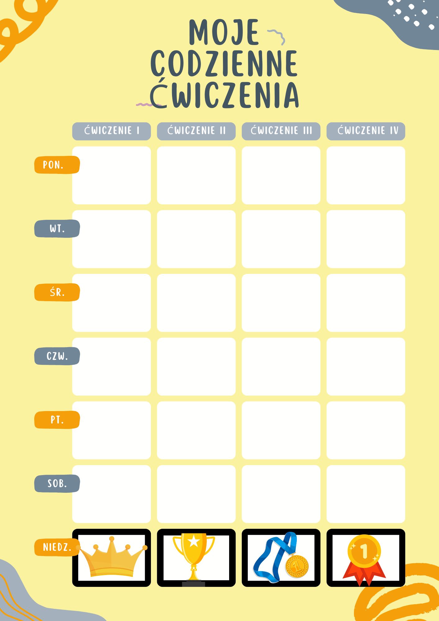Planner Mowy - tygodniowy